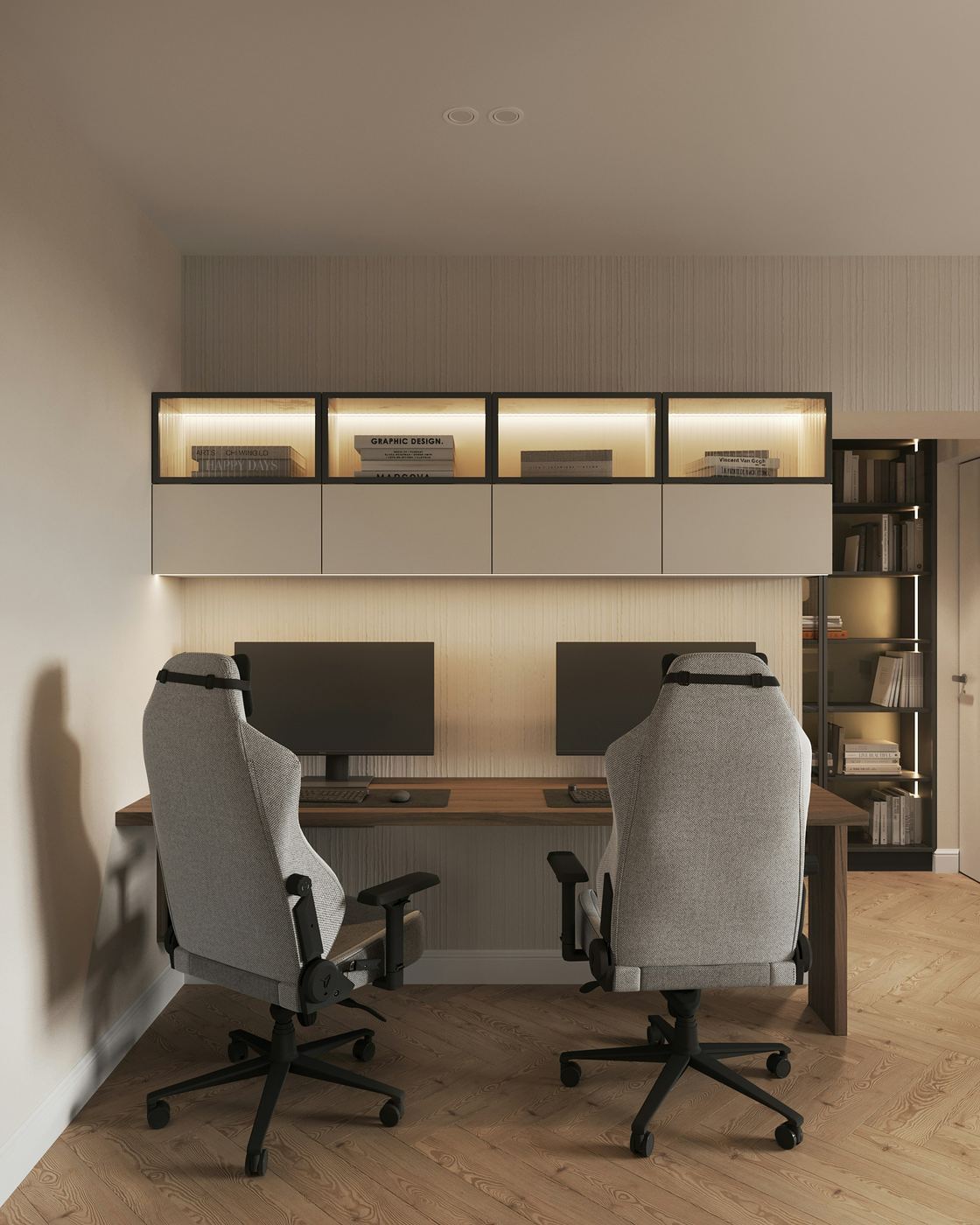 Home office duplo planejado